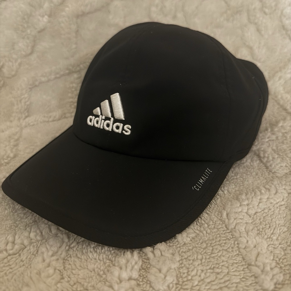Adidas Hat Cap EUC‎ Strap Back Mens Black  Climalite Performance Golf Running - Picture 2 of 4